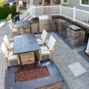 Noire Soapstone/Slate Outdoor Kitchen 